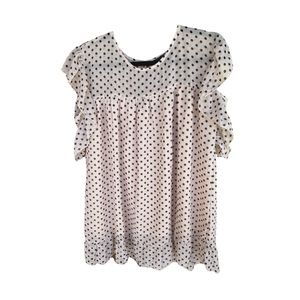Polka-Dot Babydoll Blouse